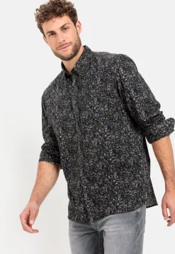 Herren Camel Active Hemden^Langarm Hemd mit Allover-Print
