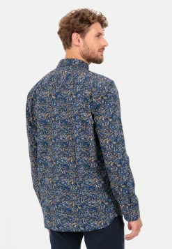 Herren Camel Active Hemden^Langarm Hemd mit Allover-Print