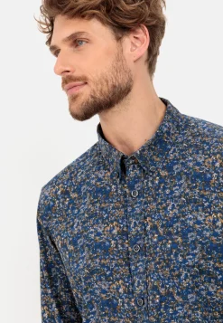 Herren Camel Active Hemden^Langarm Hemd mit Allover-Print