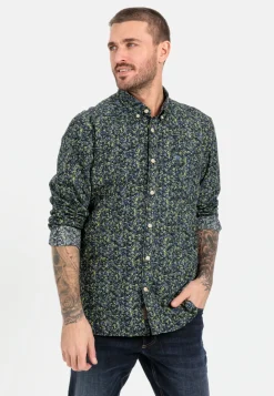 Herren Camel Active Hemden^Langarm Hemd mit Allover-Print