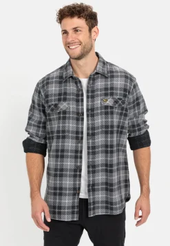 Herren Camel Active Hemden^Langarm Hemd Regular Fit aus Baumwolle