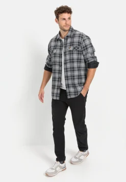 Herren Camel Active Hemden^Langarm Hemd Regular Fit aus Baumwolle