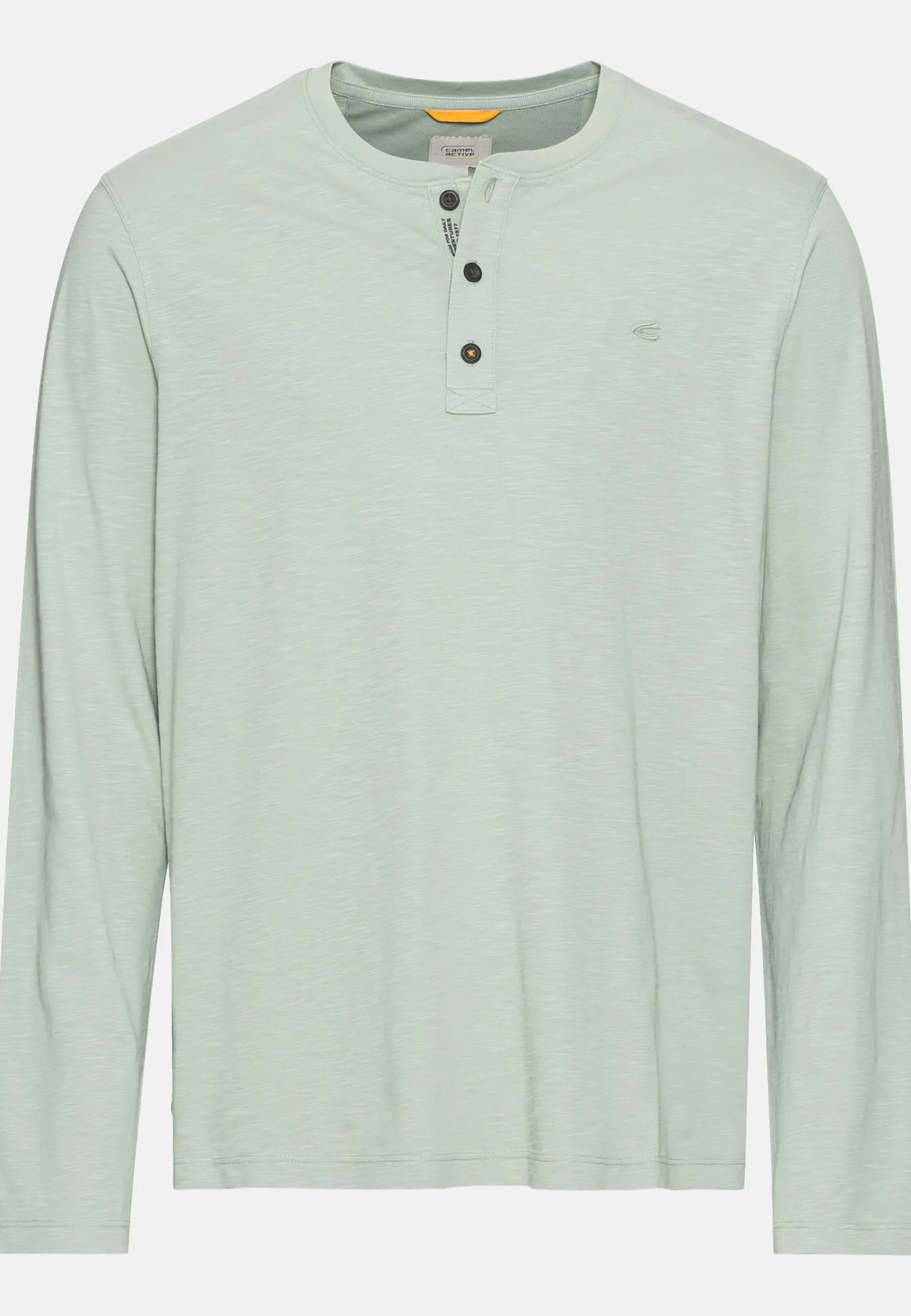 Herren Camel Active T-Shirts & Polos^Langarm Henley aus reiner Baumwolle