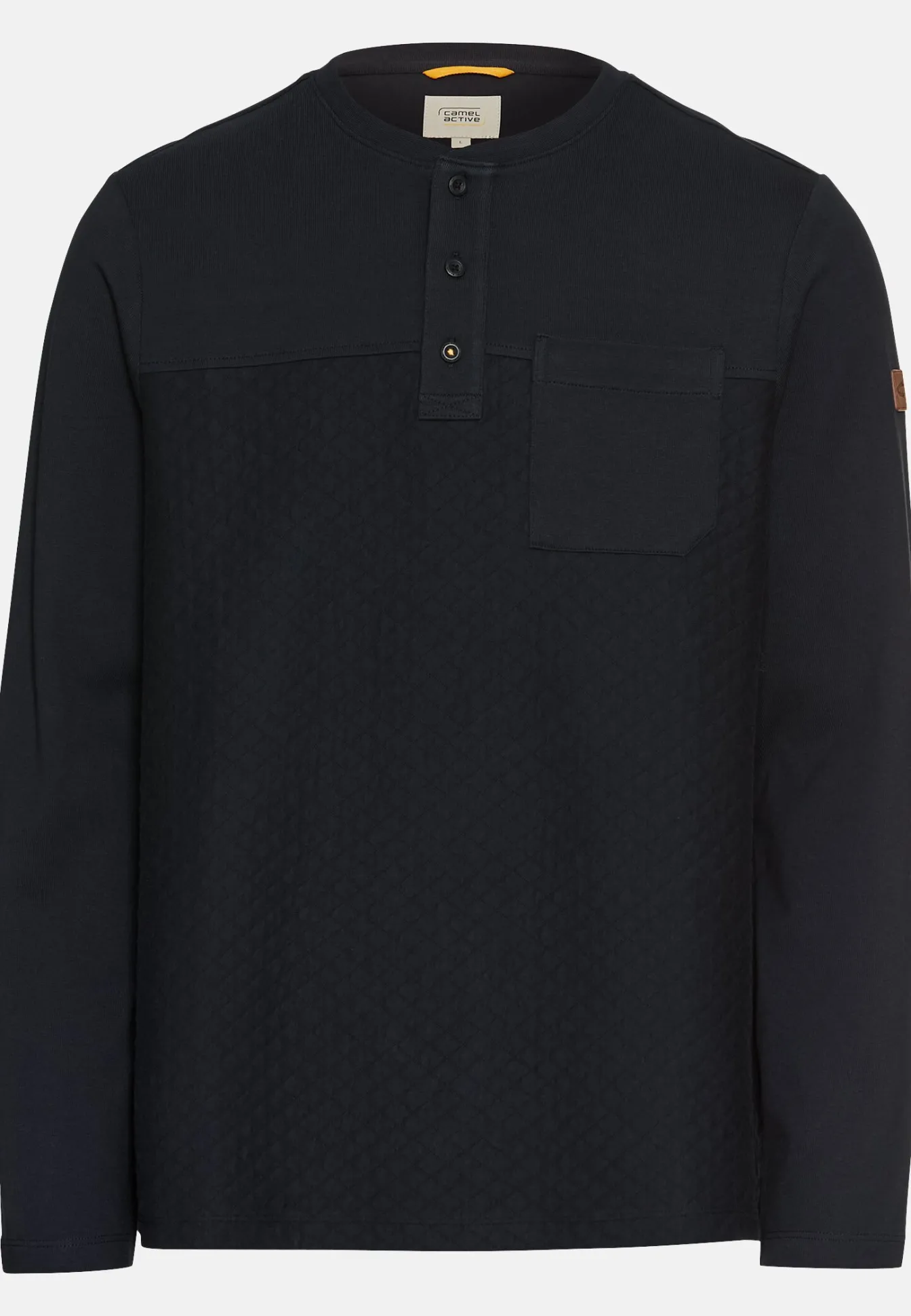 Herren Camel Active T-Shirts & Polos^Langarm Henley mit Brusttasche