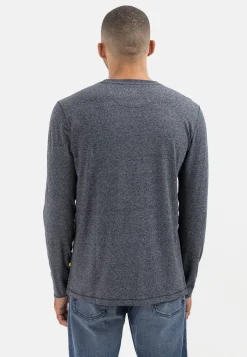 Herren Camel Active T-Shirts & Polos^Langarm Henleyshirt aus nachhaltigem Baumwollmix
