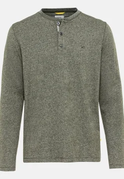 Herren Camel Active T-Shirts & Polos^Langarm Henleyshirt aus nachhaltigem Baumwollmix