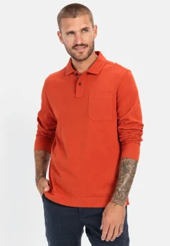 Herren Camel Active T-Shirts & Polos^Langarm Poloshirt aus zertifiziertem Organic Cotton