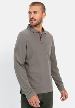 Herren Camel Active T-Shirts & Polos^Langarm Poloshirt aus zertifiziertem Organic Cotton