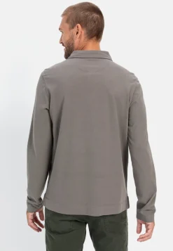 Herren Camel Active T-Shirts & Polos^Langarm Poloshirt aus zertifiziertem Organic Cotton