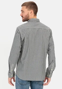 Herren Camel Active Hemden^Langarm Shirt aus reiner Baumwolle mit Button-Down-Kragen