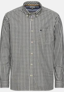 Herren Camel Active Hemden^Langarm Shirt aus reiner Baumwolle mit Button-Down-Kragen