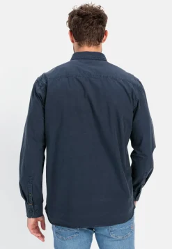 Herren Camel Active Hemden^Langarm Shirt aus reiner Baumwolle mit Button-Down Kragen und Brusttasche