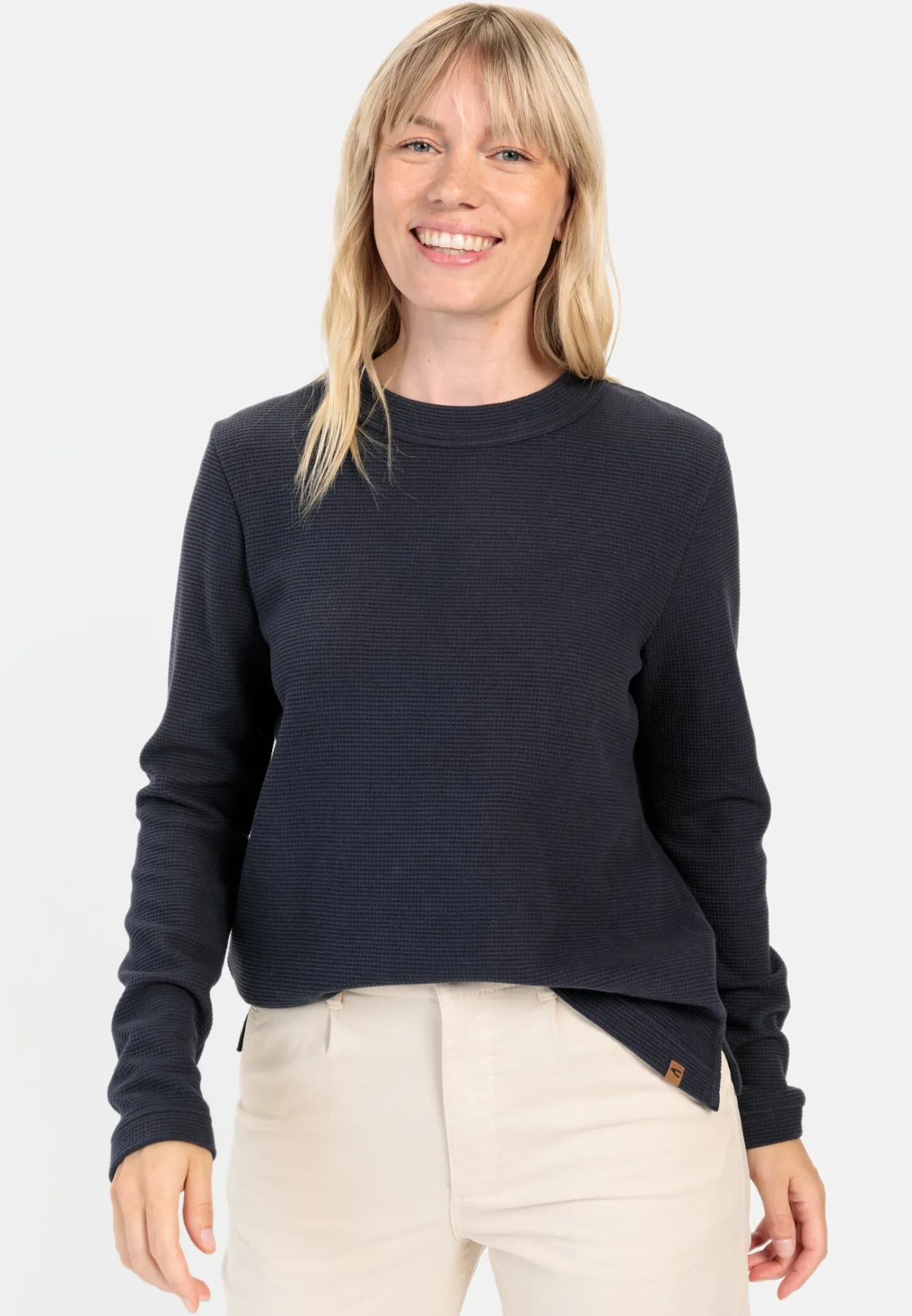 Damen Camel Active Sweatshirts & Hoodies^Langarm Sweatshirt mit Waffelmuster