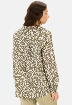 Damen Camel Active Blusen^Langarm-Bluse mit Allover-Print