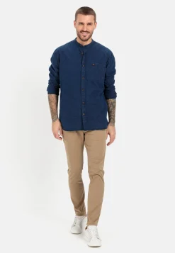 Herren Camel Active Hemden^Langarmhemd mit dezentem Streifenmuster