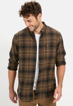 Herren Camel Active Hemden^Langarmhemd mit Karomuster