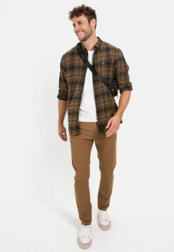 Herren Camel Active Hemden^Langarmhemd mit Karomuster