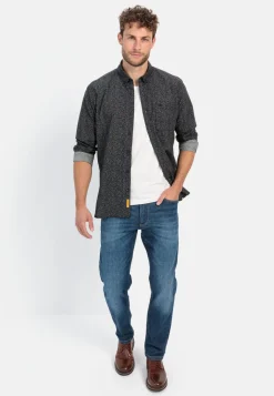 Herren Camel Active Hemden^Langarmhemd mit Minimal-Print