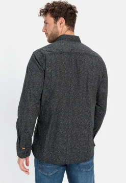 Herren Camel Active Hemden^Langarmhemd mit Minimal-Print