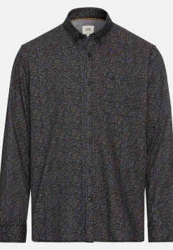 Herren Camel Active Hemden^Langarmhemd mit Minimal-Print