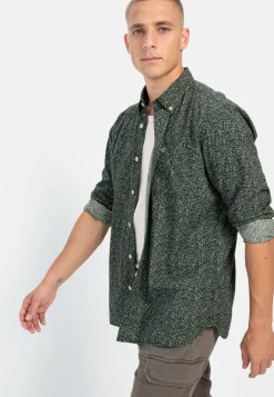 Herren Camel Active Hemden^Langarmhemd mit Minimal-Print