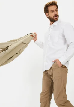 Herren Camel Active Hemden^Langarm-Leinenhemd mit Soft-Wash-Veredelung