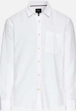 Herren Camel Active Hemden^Langarm-Leinenhemd mit Soft-Wash-Veredelung