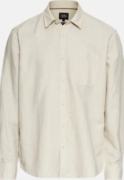 Herren Camel Active Hemden^Langarm-Leinenhemd mit Soft-Wash-Veredelung