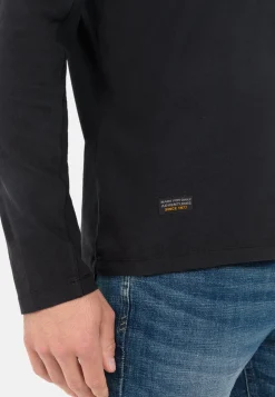 Herren Camel Active T-Shirts & Polos^Langarm-Poloshirt aus reiner Baumwolle