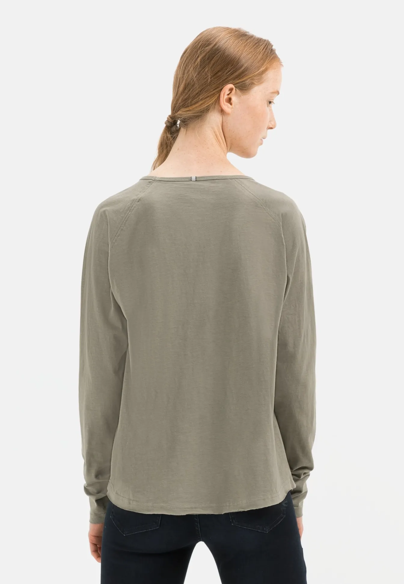 Damen Camel Active T-Shirts & Polos^Langarmshirt aus reiner Baumwolle