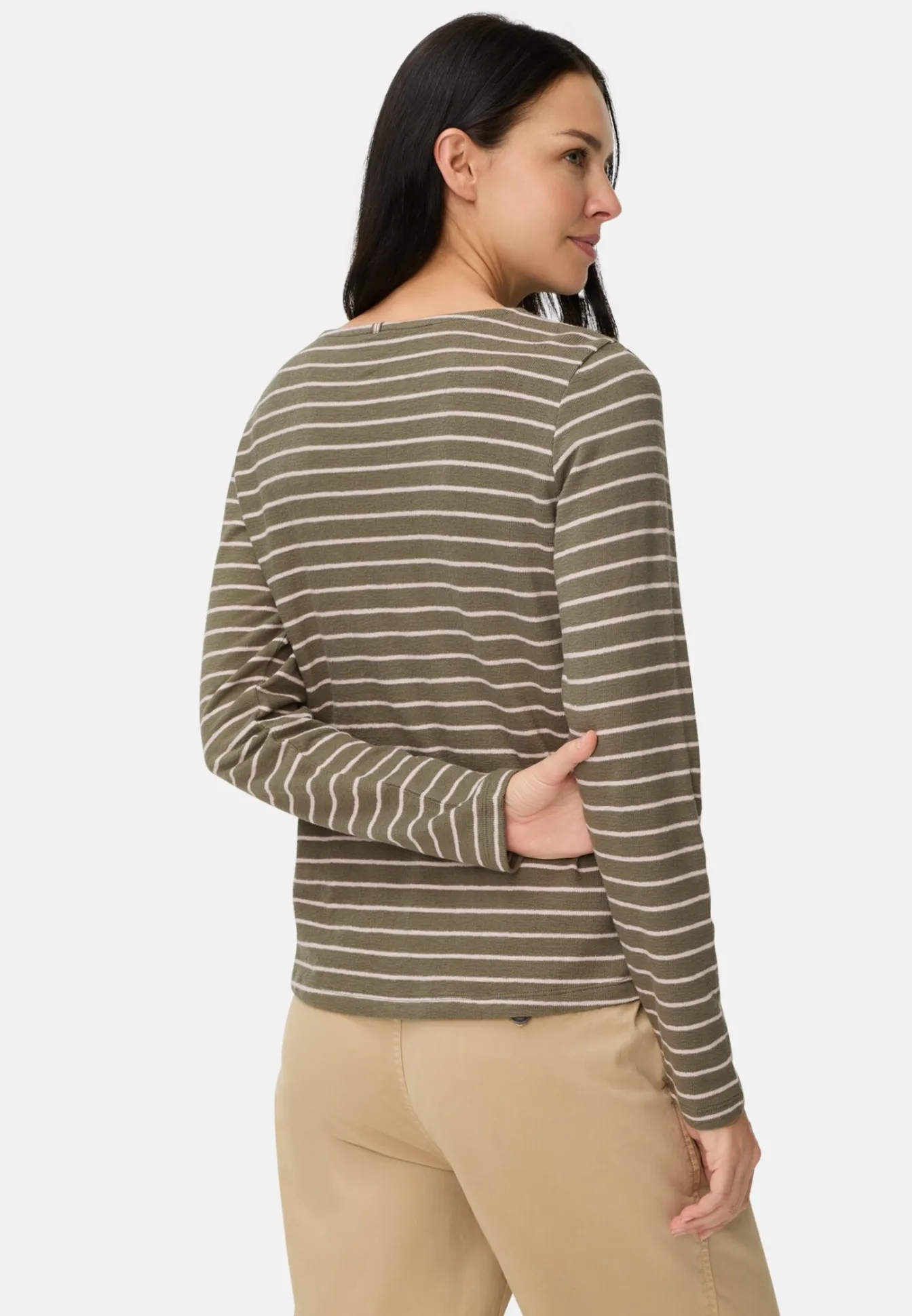 Damen Camel Active T-Shirts & Polos^Langarm-T-Shirt aus Bio-Baumwolle