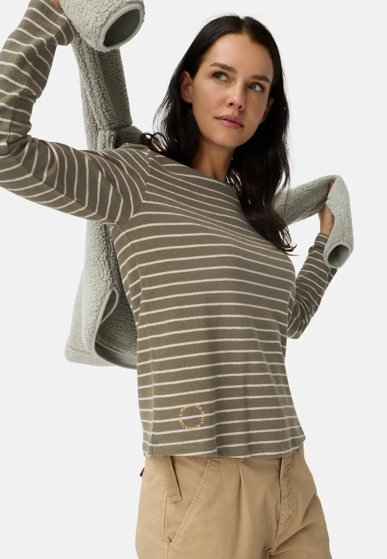 Damen Camel Active T-Shirts & Polos^Langarm-T-Shirt aus Bio-Baumwolle