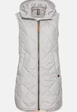 Damen Camel Active Jacken & Westen^Lange Weste mit Kapuze aus recyceltem Polyester