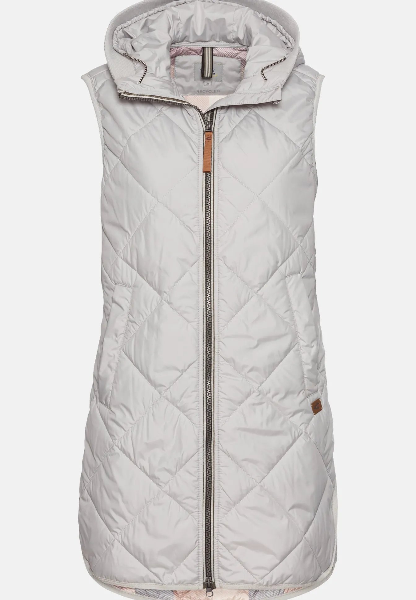 Damen Camel Active Jacken & Westen^Lange Weste mit Kapuze aus recyceltem Polyester