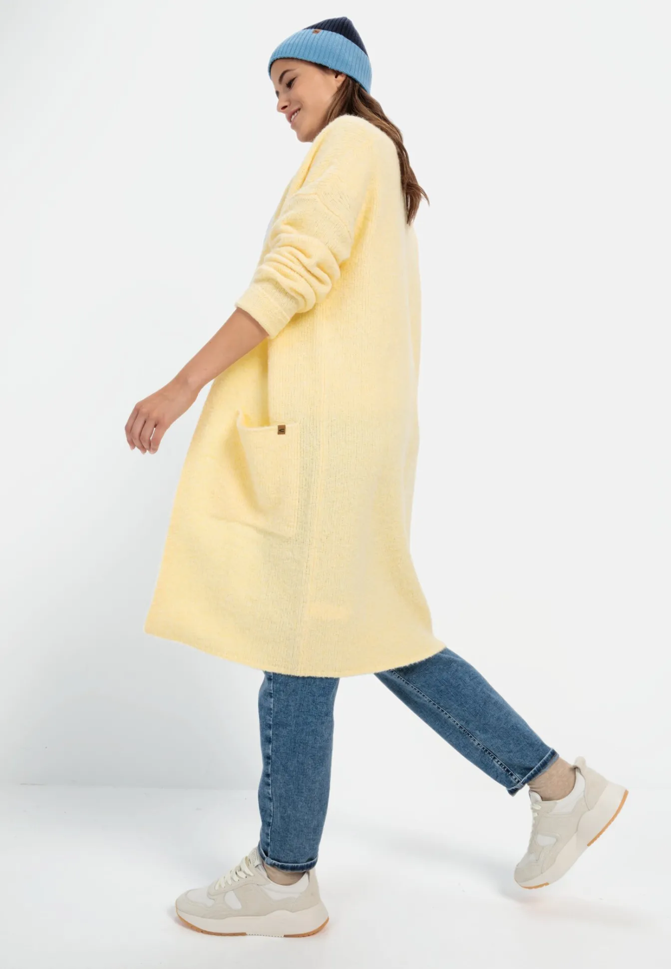 Damen Camel Active Pullover & Cardigans^Langer Cardigan mit Taschen