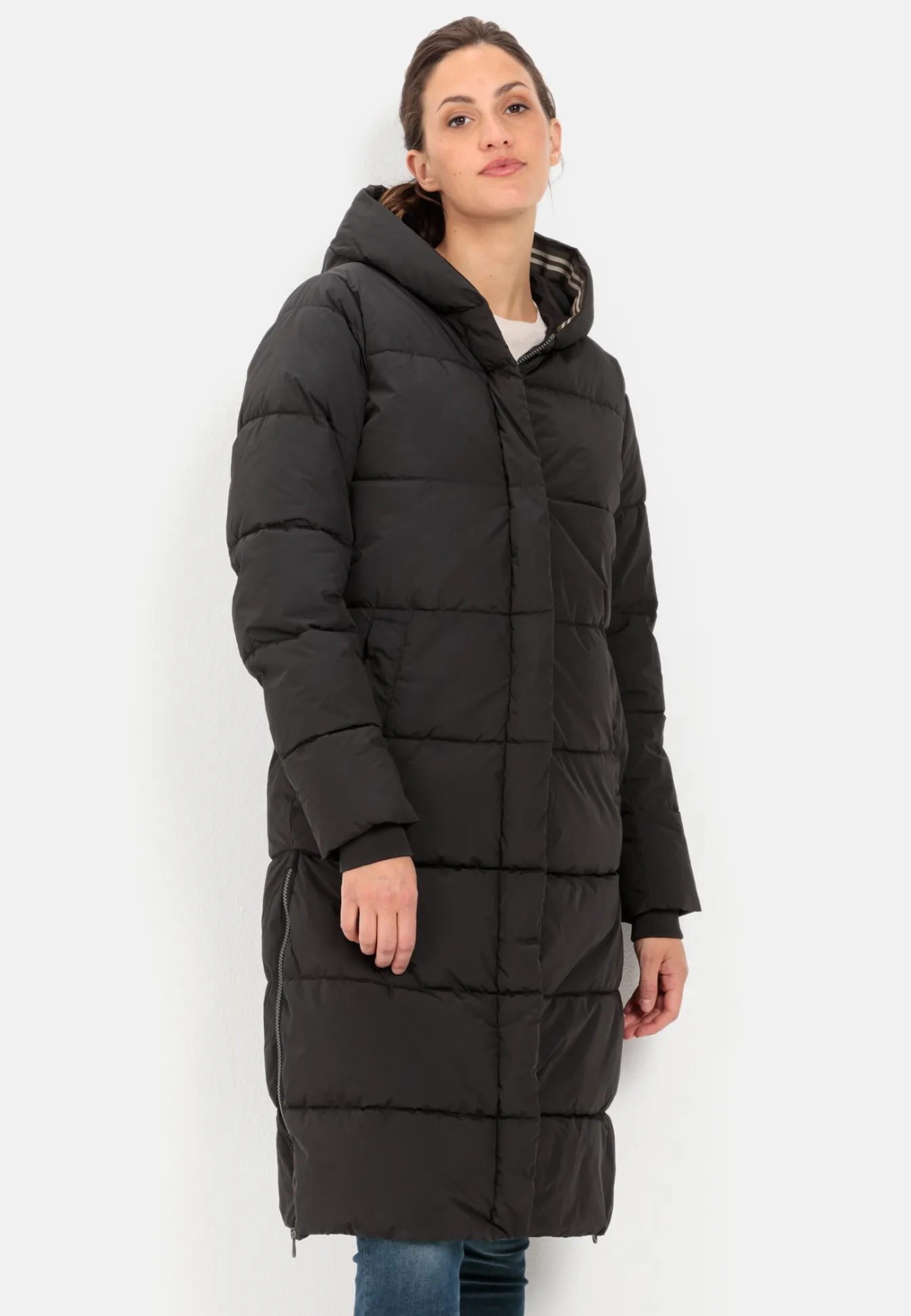 Damen Camel Active Jacken & Westen^Langer Puffermantel aus recyceltem Polyester