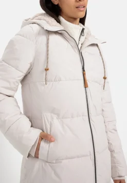 Damen Camel Active Jacken & Westen^Langer Puffermantel mit gefütterter Kapuze