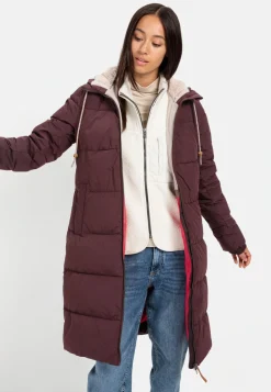 Damen Camel Active Jacken & Westen^Langer Puffermantel mit gefütterter Kapuze