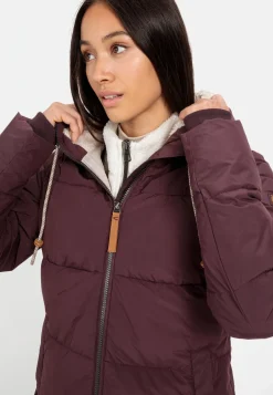 Damen Camel Active Jacken & Westen^Langer Puffermantel mit gefütterter Kapuze