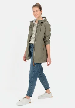 Damen Camel Active Jacken & Westen^Langer Windbreaker aus recyceltem Polyester
