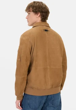 Herren Camel Active Jacken & Westen^Leder Blouson mit Hemdkragen