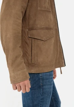 Herren Camel Active Jacken & Westen^Leder Blouson mit Liegekragen