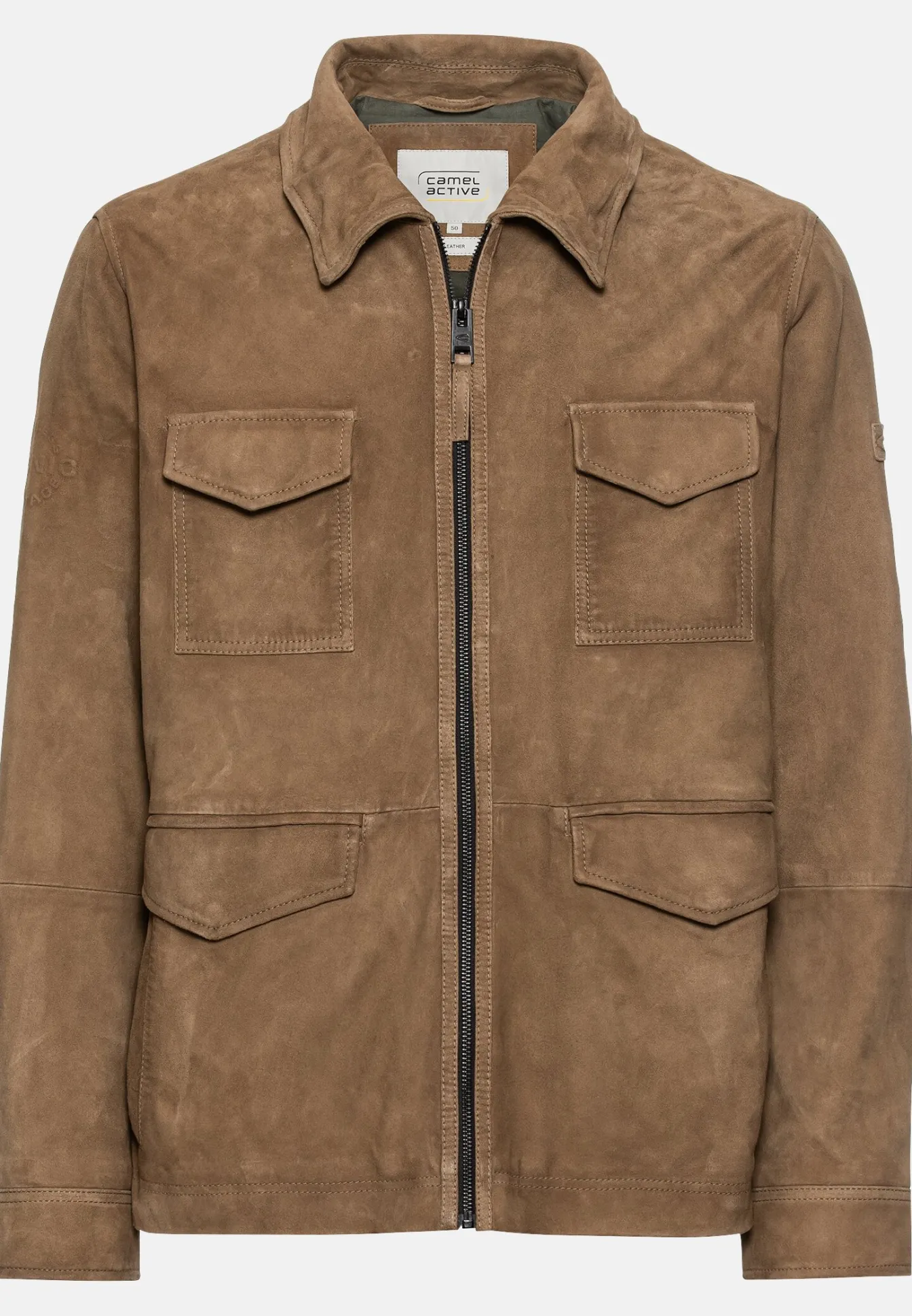 Herren Camel Active Jacken & Westen^Leder Blouson mit Liegekragen