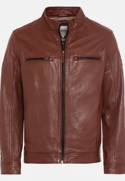 Herren Camel Active Jacken & Westen^Leder Blouson mit Stehkragen