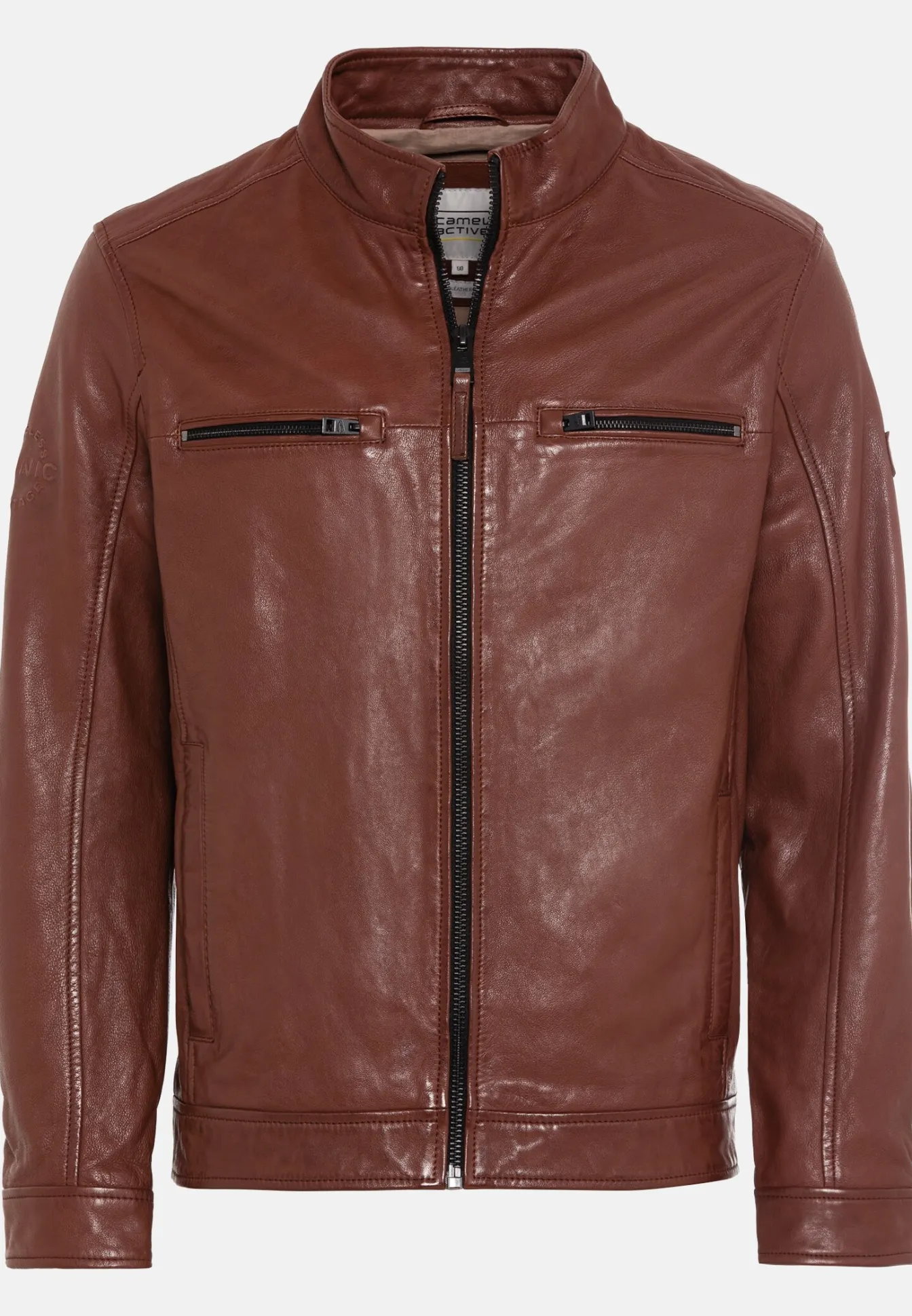 Herren Camel Active Jacken & Westen^Leder Blouson mit Stehkragen