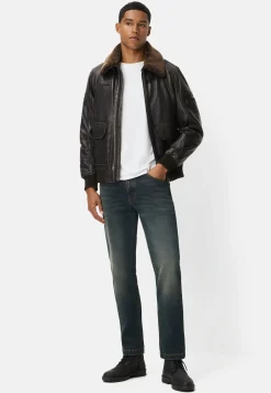 Herren Camel Active Jacken & Westen^Lederjacke mit Innentaschen