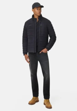 Herren Camel Active Jacken & Westen^Lederjacke mit Stehkragen und Brusttasche