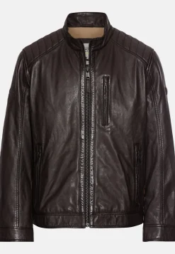 Herren Camel Active Jacken & Westen^Lederjacke mit Stehkragen