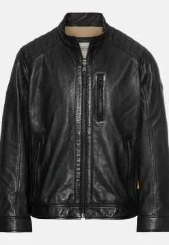 Herren Camel Active Jacken & Westen^Lederjacke mit Stehkragen