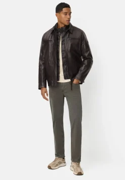 Herren Camel Active Jacken & Westen^Lederjacke mit Steppfutter